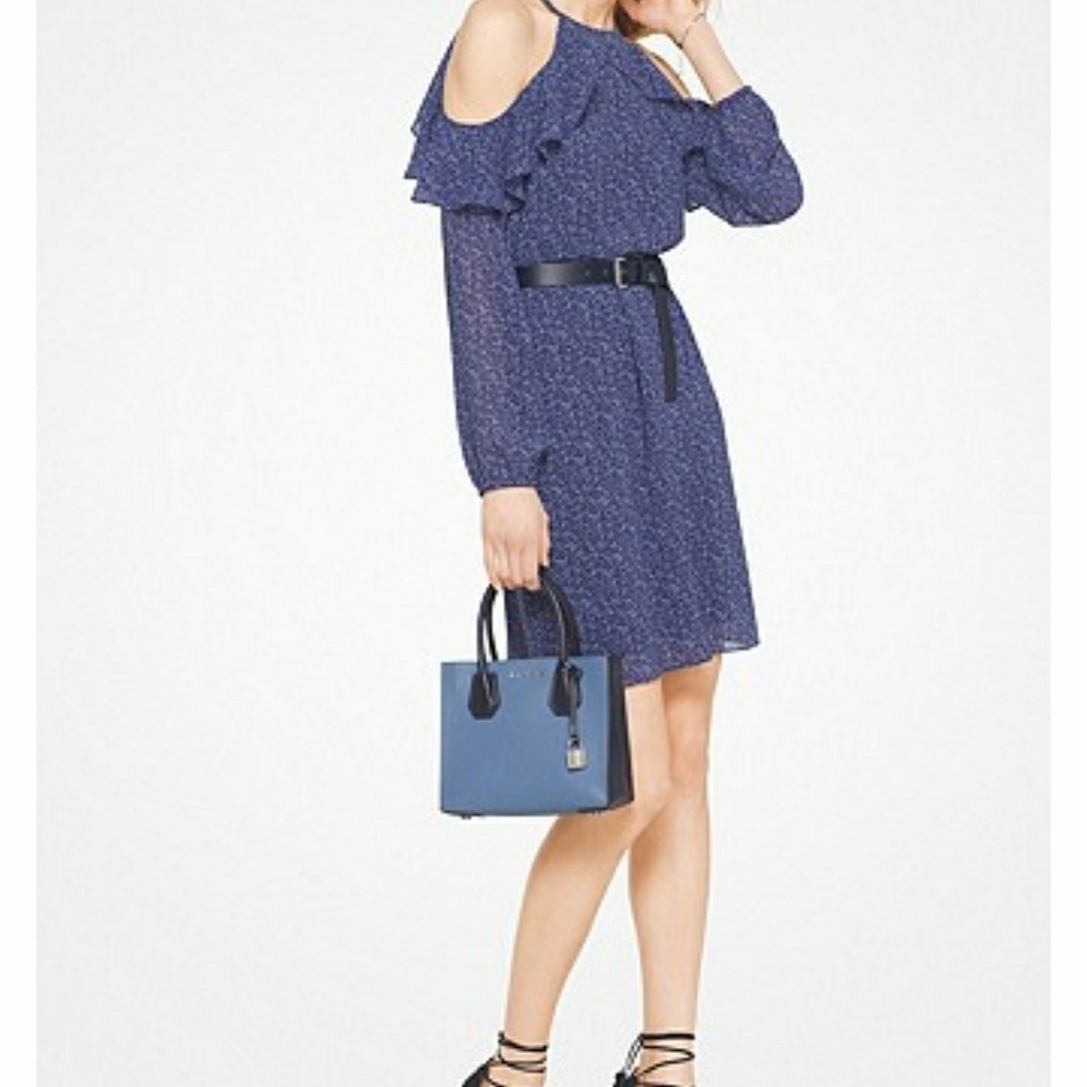 MICHAEL KORS COLD THE SHOULFERS DRESS L